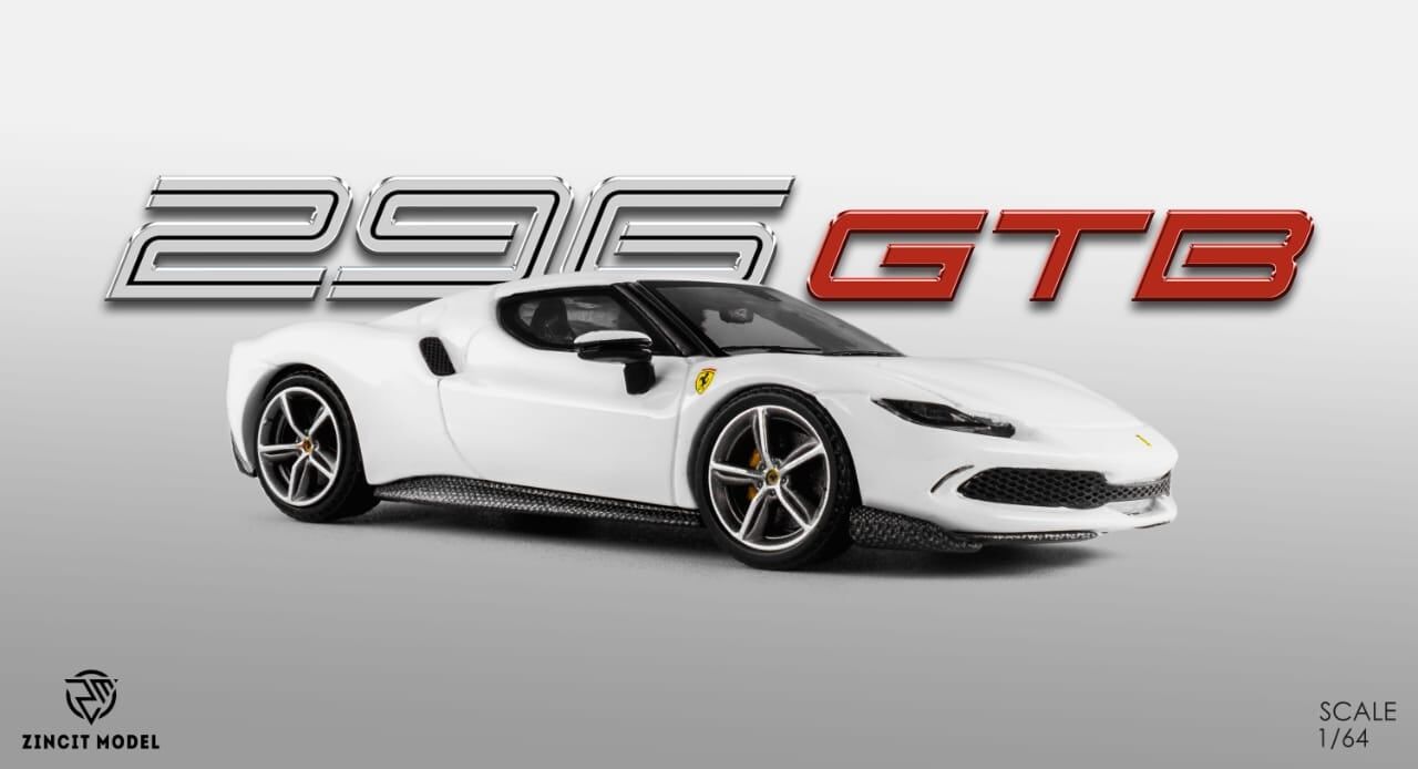 預訂:1/64 Zincit Model Ferrari 296 GTB Gloss White (ZMF296W )