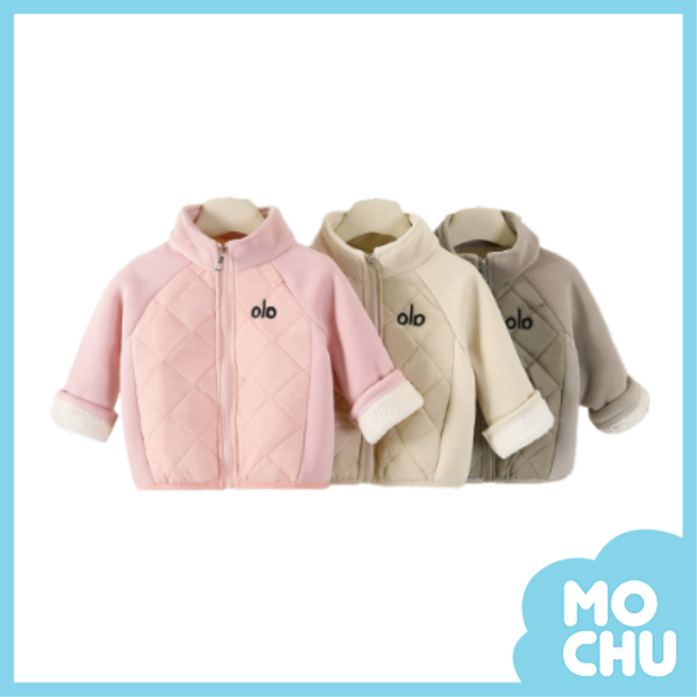 縫格奧粒絨加絨外套(三色)