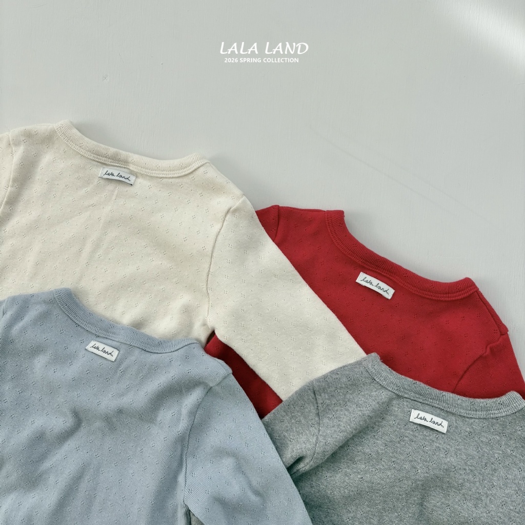 韓國🇰🇷 LALA LAND 純色透氣背小標長袖上衣(XS-XL)