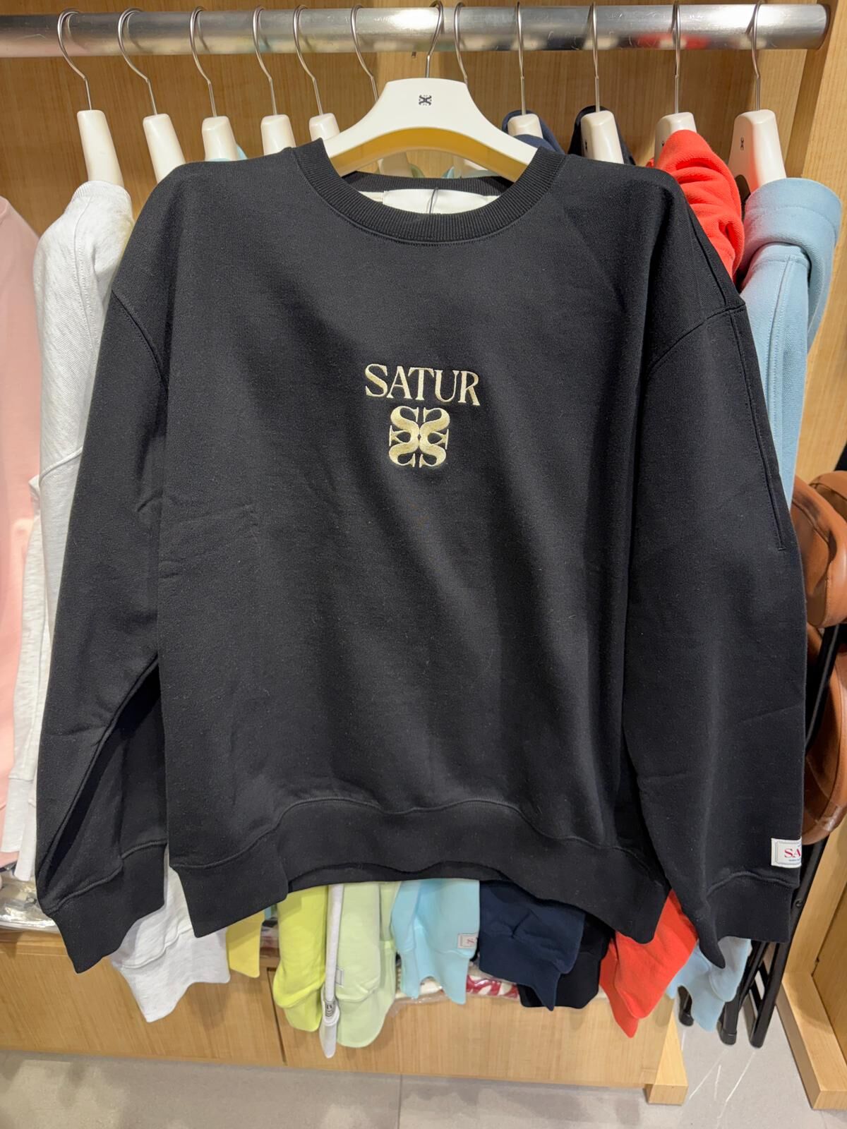 Satur｜必買25折扣款🌟極少庫存🌟|男女寬鬆版Small Logo Sweashirt SA251MTM03 [4 colors]