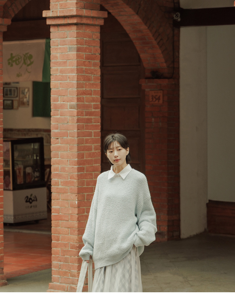 Chunky yarn knitting style wide-leg sweater, available in four colors【01013507】in stock+pre-order