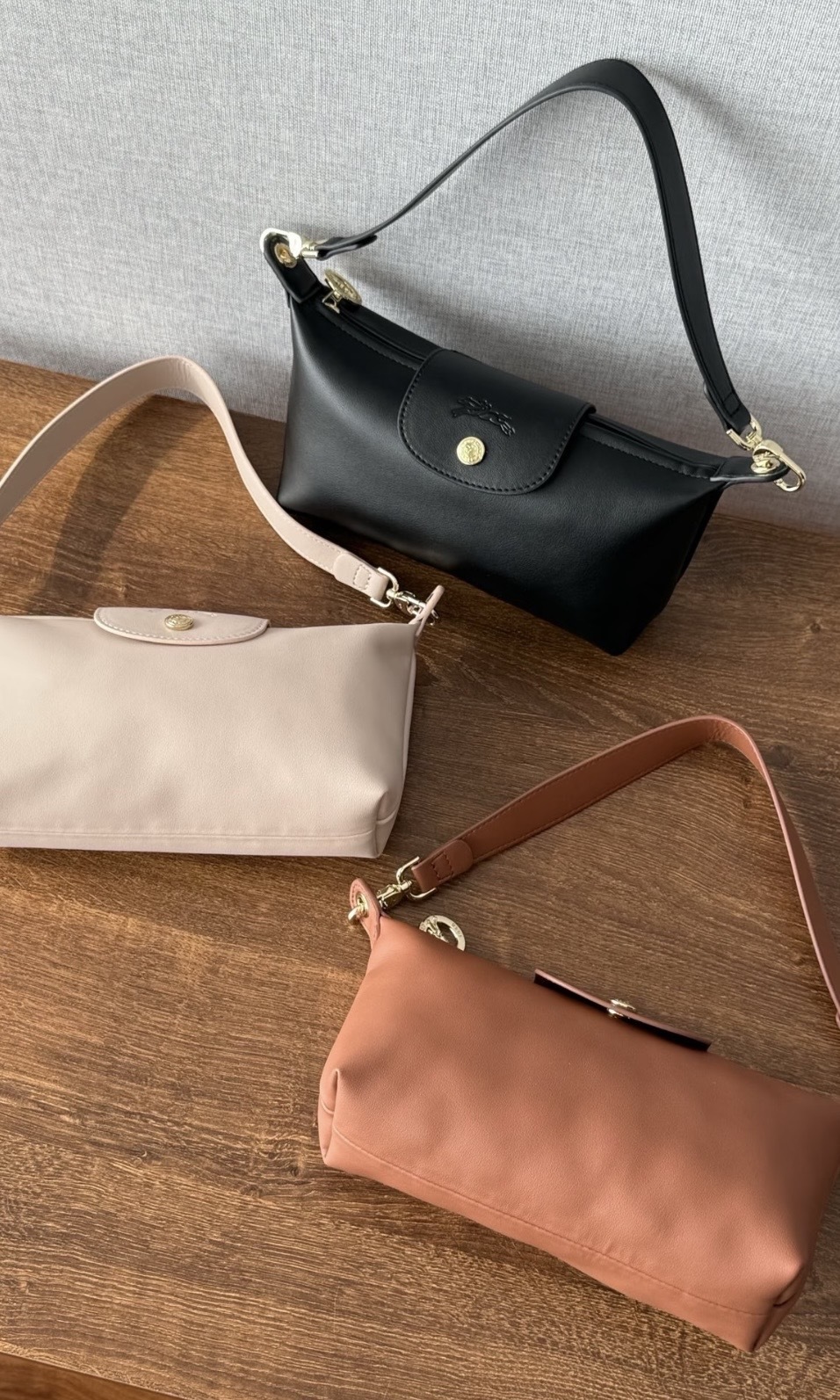 【4色入】Longchamp Le Pliage Xtra 手拿包 XS - 皮革