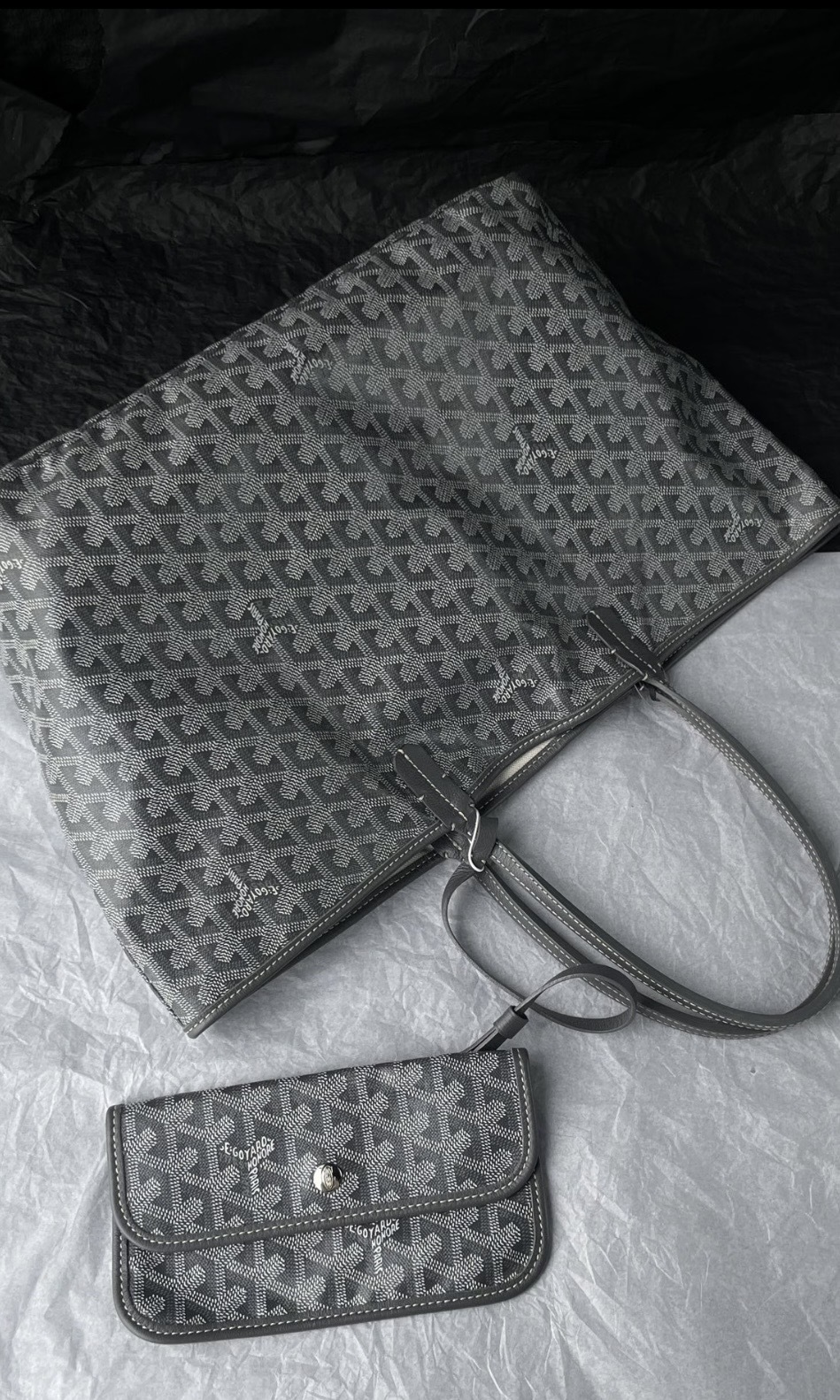 Goyard gm tote bag 灰色