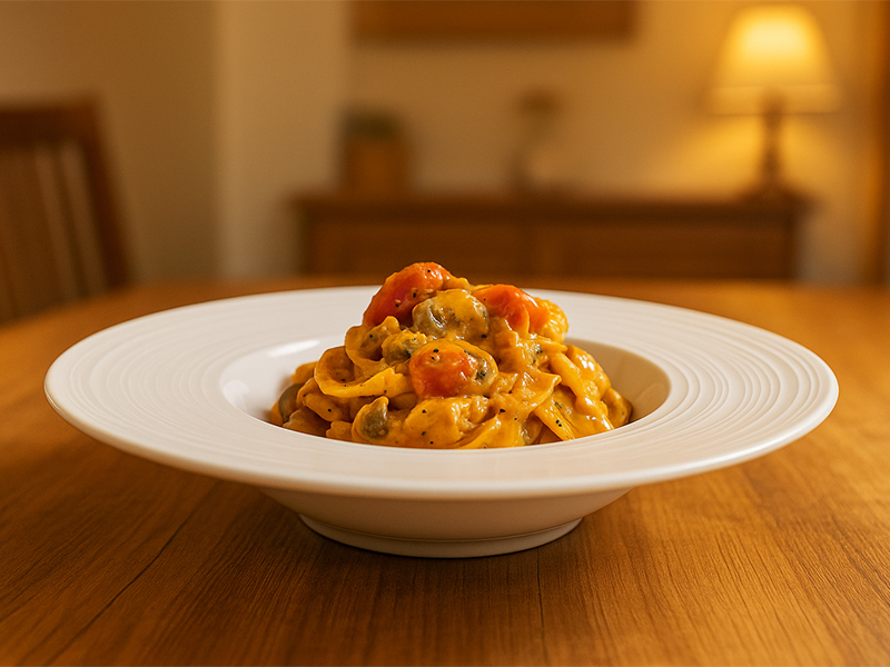 韓風奶油玫瑰醬雞肉意粉