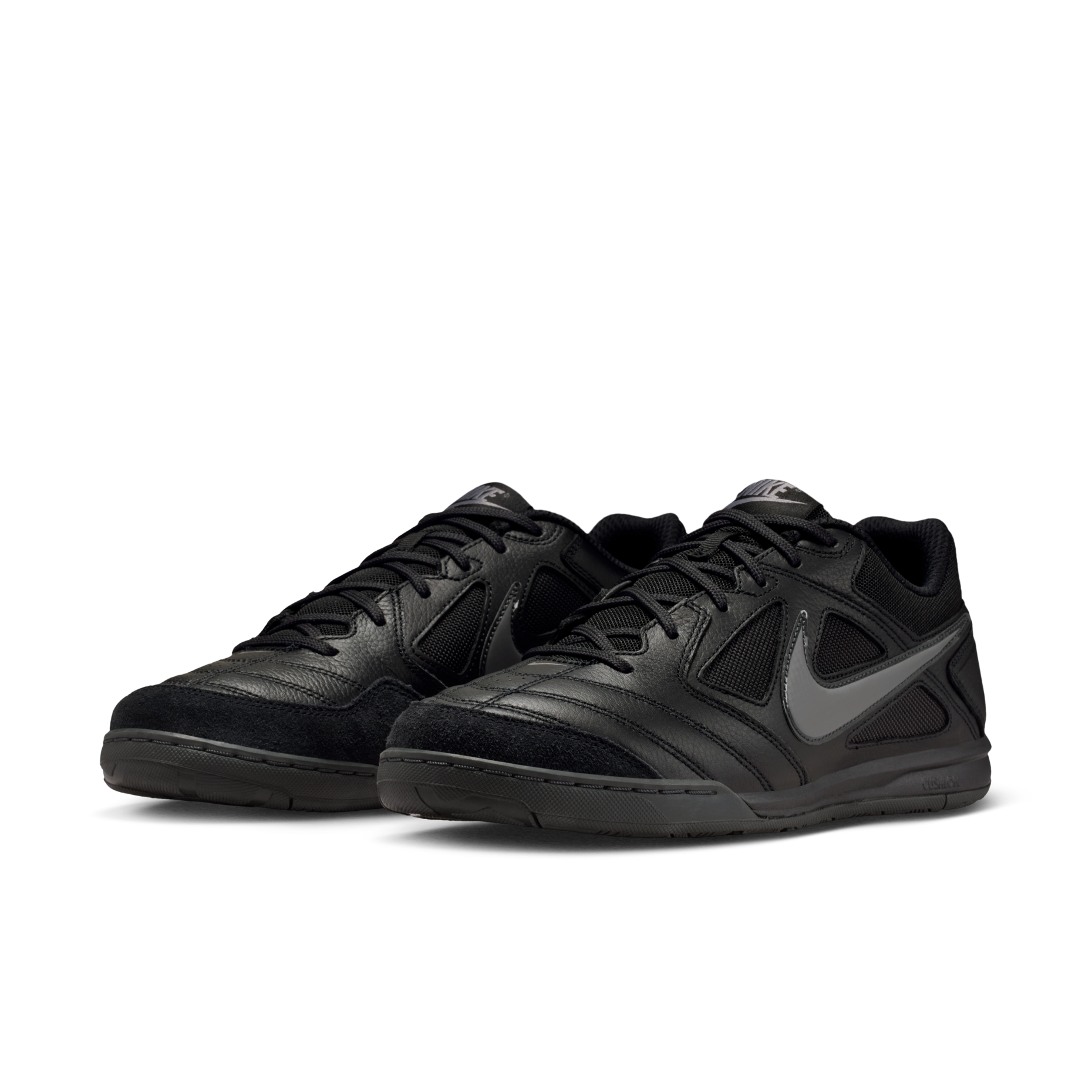 男鞋 NIKE GATO 黑灰 皮革 麂皮 膠底 足球鞋 休閒鞋 運動鞋【HQ6019-004】