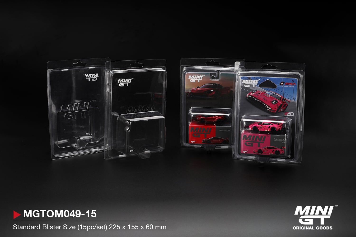 預訂:1/64 MINI GT Blister Protector Type A:   Standard Blister Size (15pc/set)  (MGTOM049-15)