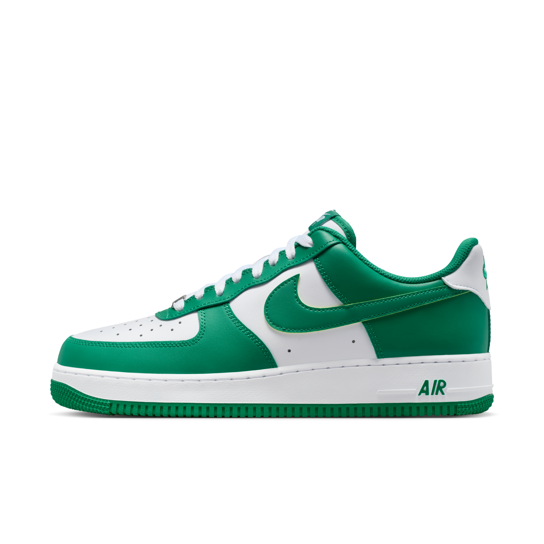 男鞋 NIKE AIR FORCE 1 '07 綠白 皮革 低筒 休閒鞋【FJ4146-122】AF1