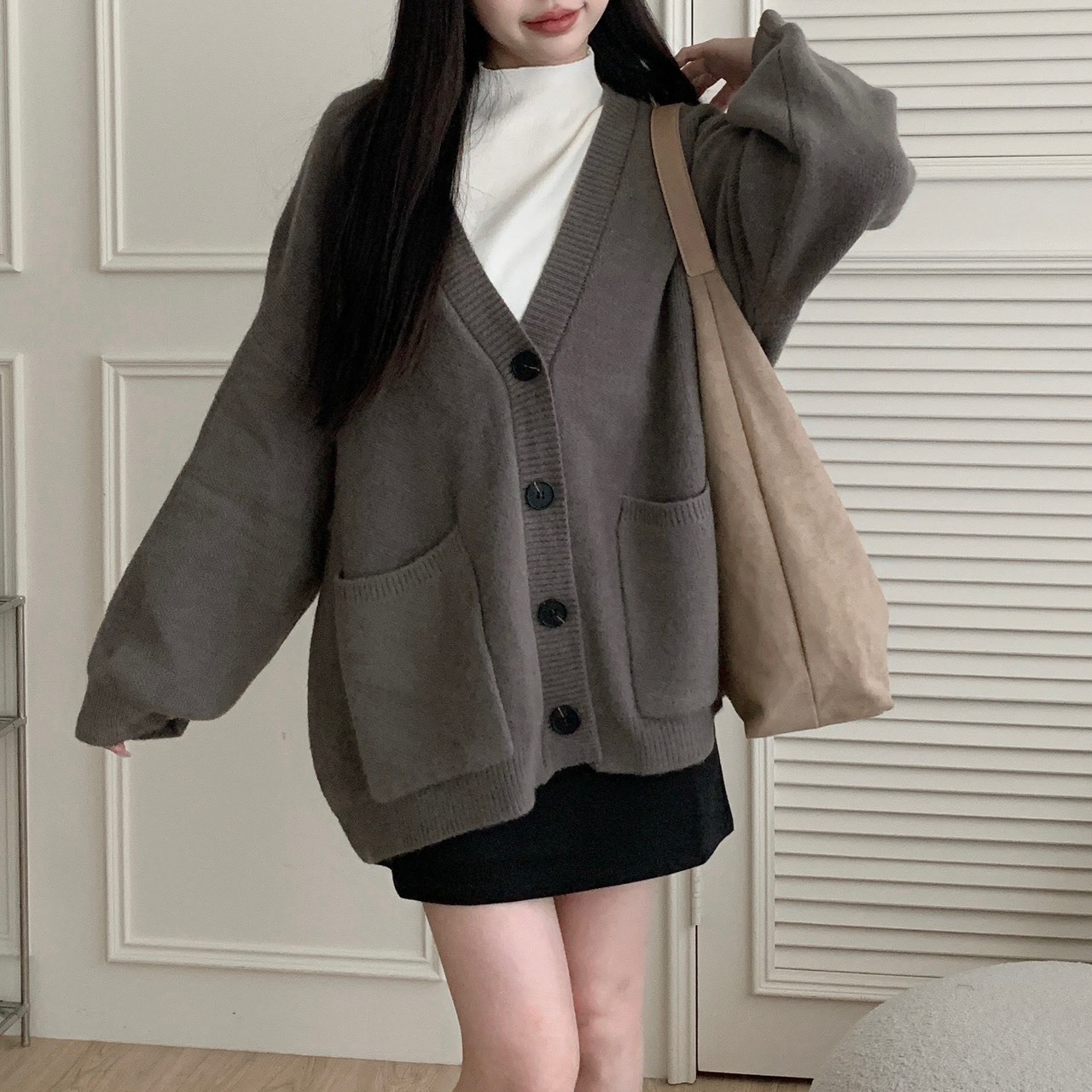 女裝優惠先付款兩件免運🚚「FOR GIRLS」暖暖過冬⛄ 雙口袋針織排扣外套（6colors）