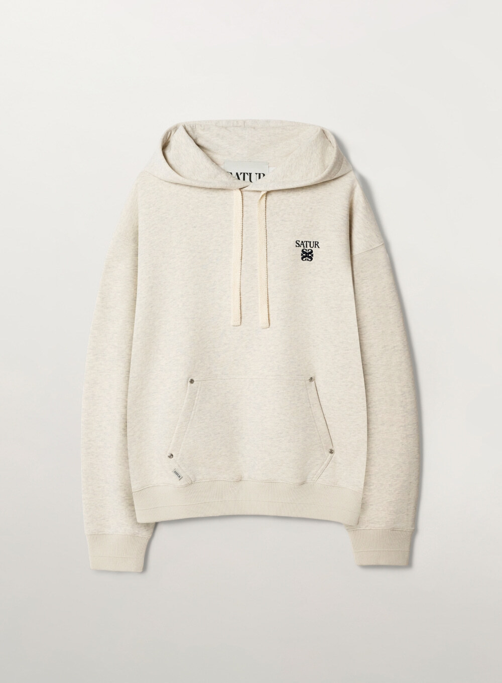 Satur｜Loren Small Logo Rivet Hoodie SA261MTH01 [4 colors]