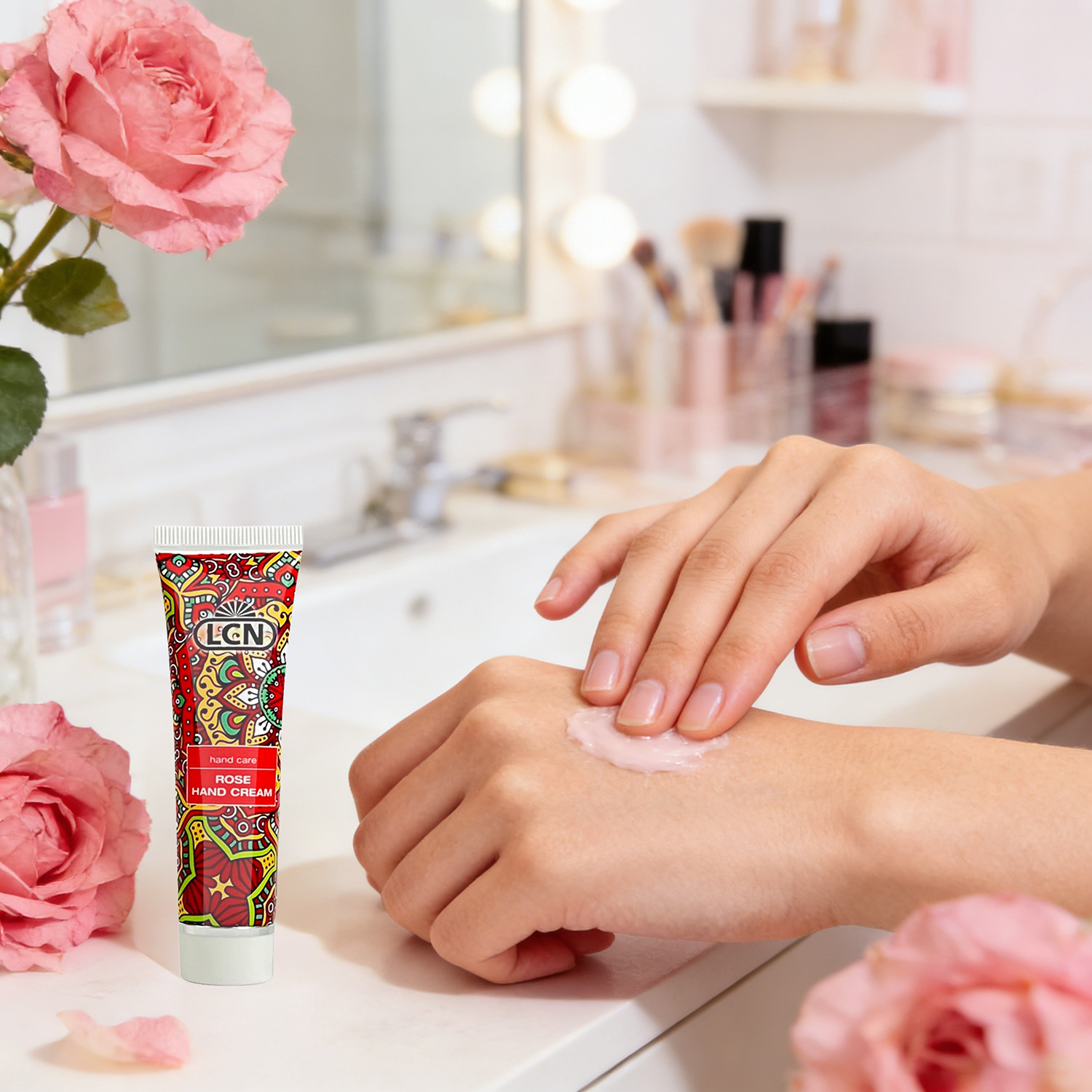 LCN 玫瑰舒緩潤手霜, 30ml