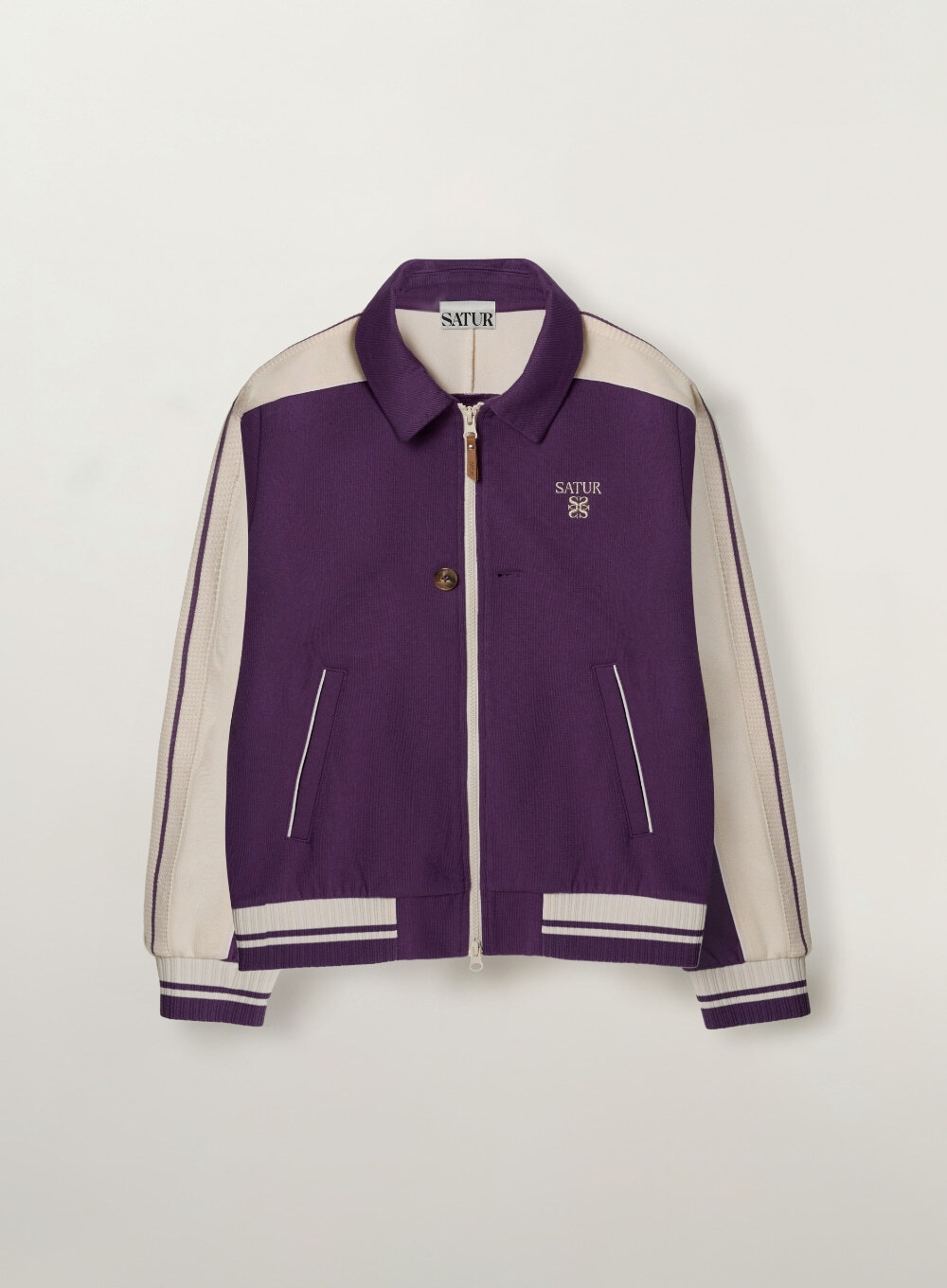 Satur｜(W) Lawton Lining Collar Track Zip-up Jacket SA26
