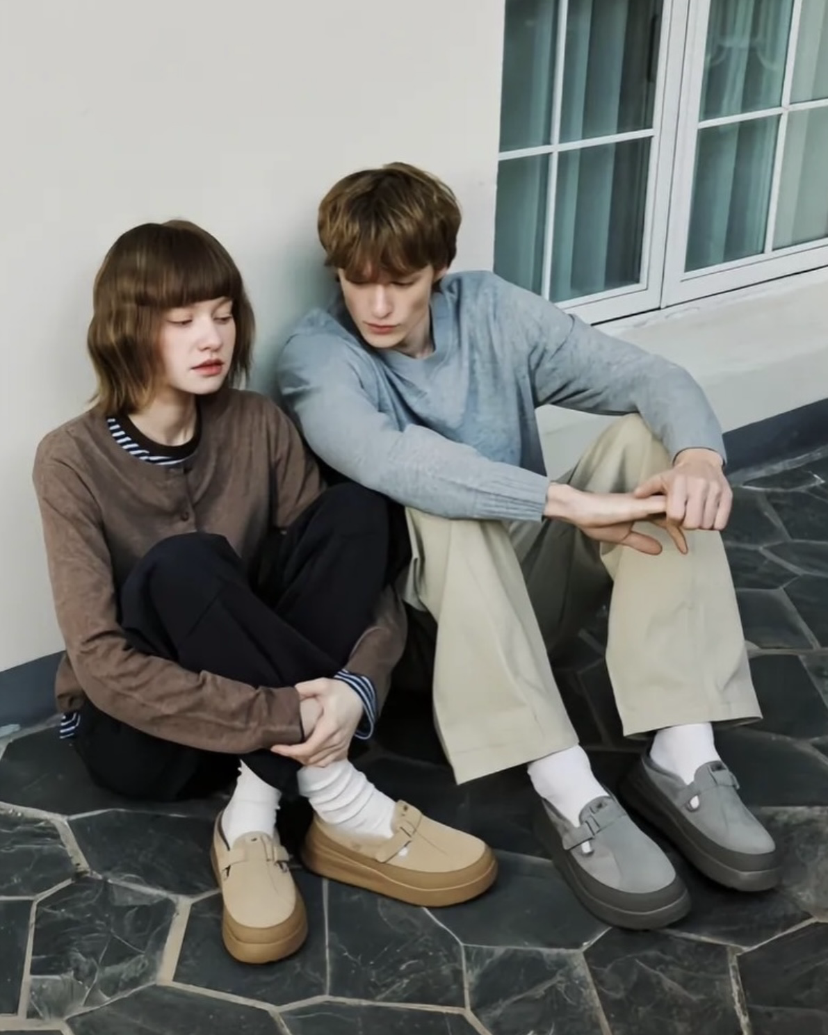 <韓國限定>New Balance 復古包頭懶人鞋 厚底 半拖 穆勒鞋 奶茶色 水泥灰 男女鞋