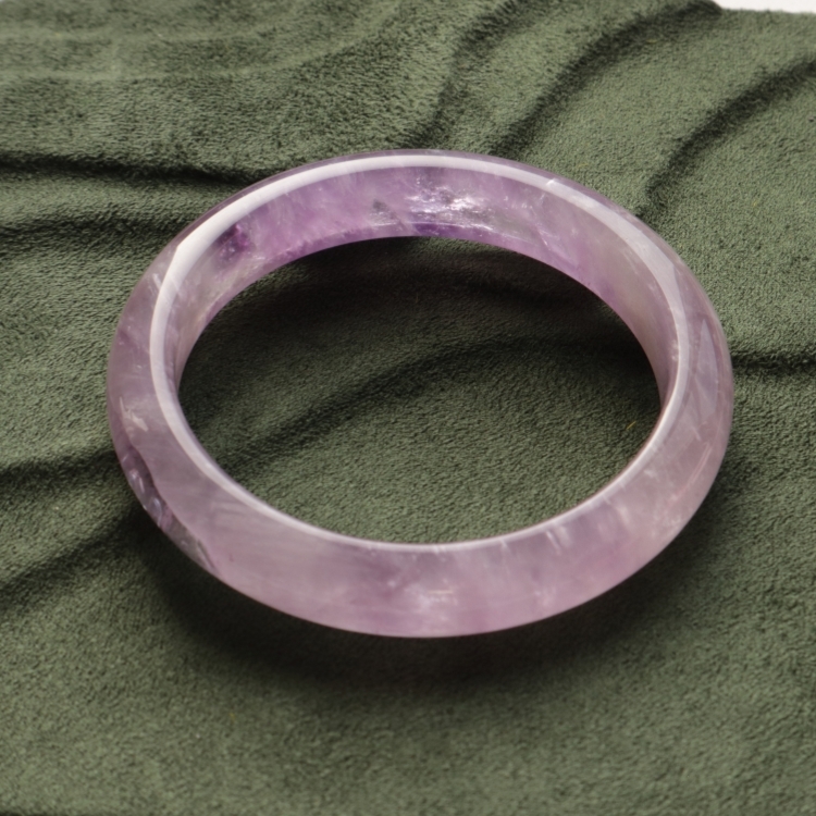 【天然石水晶手鐲】圈口尺寸58～59 彩虹夢幻薰衣草紫水晶/半山半水粉灰調櫻花瑪瑙