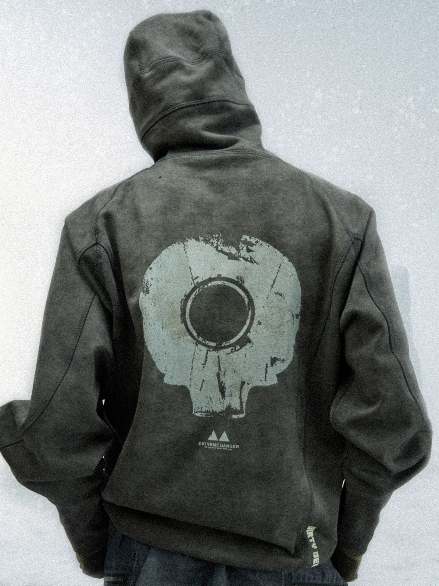 Underverse聯名 吉考斯工業 水洗做舊重磅連帽衛衣外套