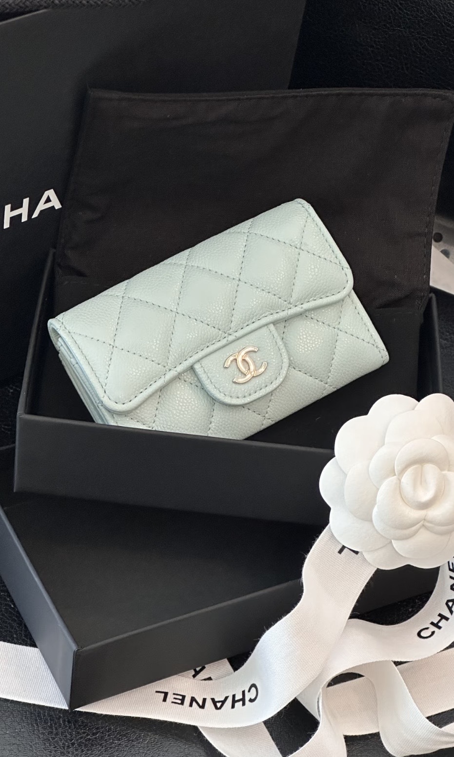 CHANEL 25S baby 藍色卡包