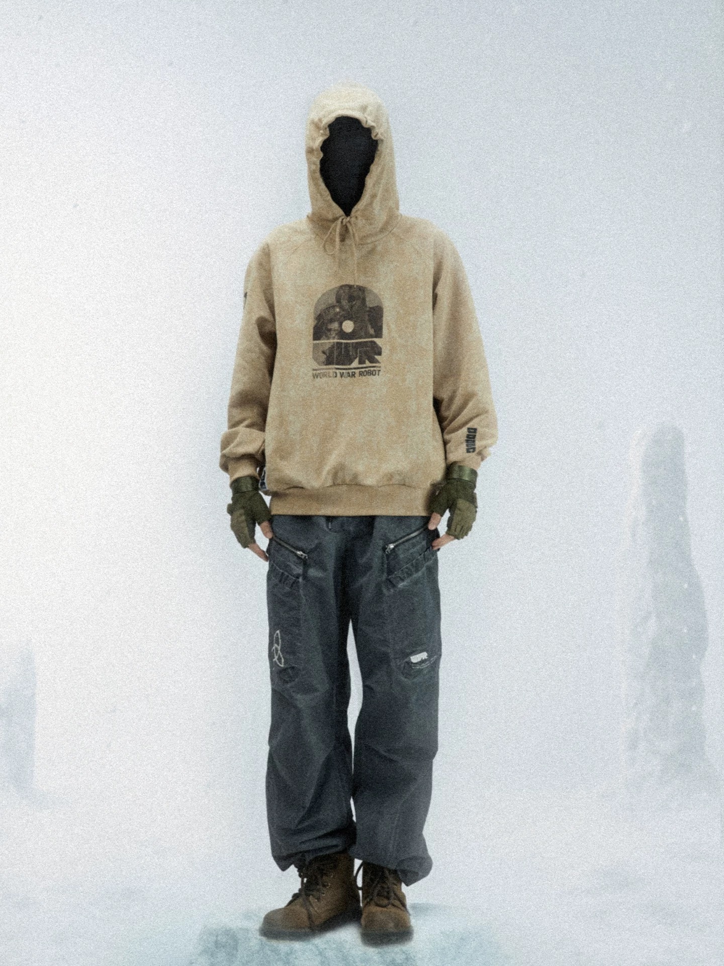 Underverse聯名 吉考斯工業 寬鬆套頭衛衣連帽外套秋冬