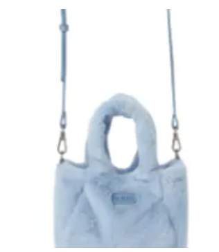 [S] NERDY ECO FUR 2WAY TOTE BAG_LIGHT BLUE_FREE, PNEF24BG0251 (SN496)