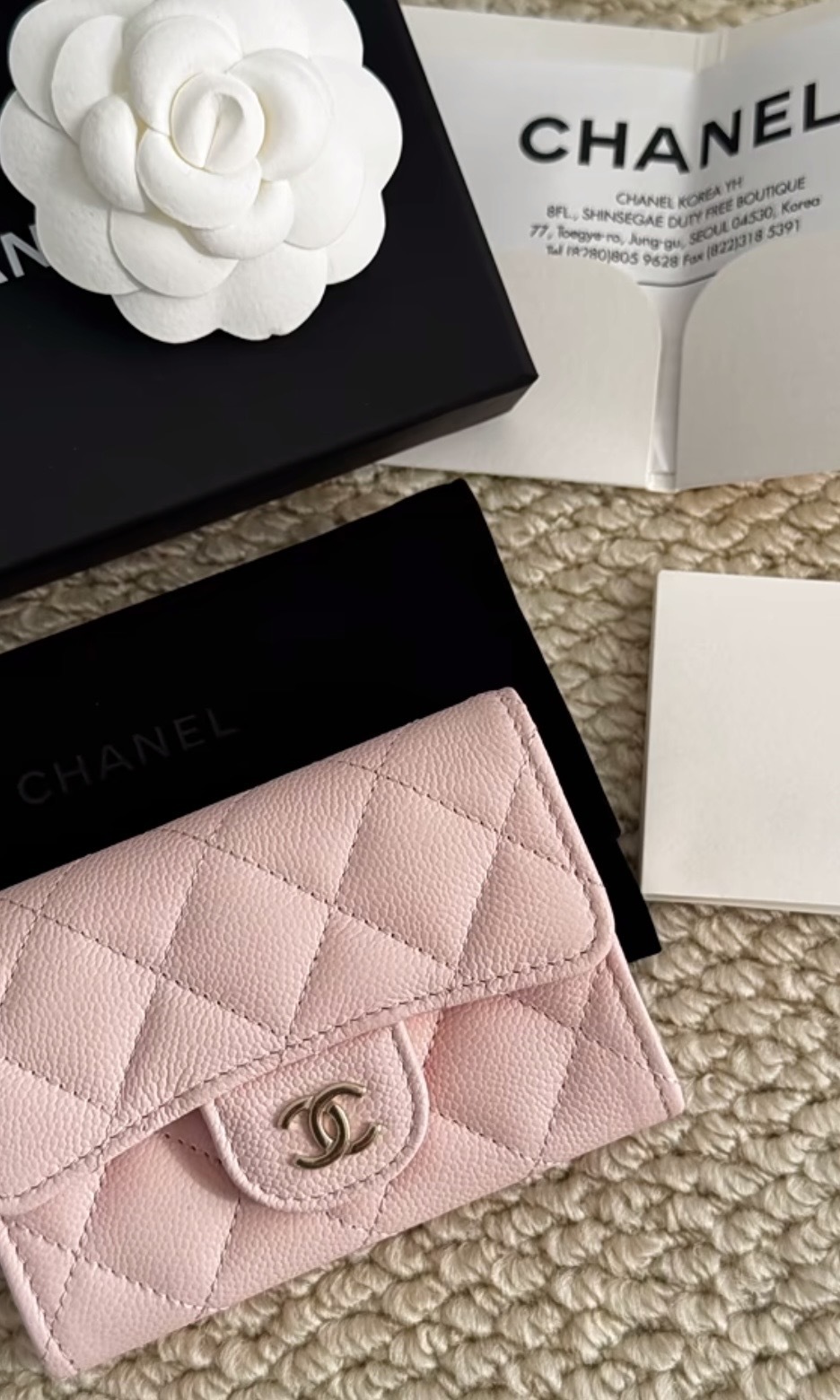 CHANEL 26c 粉色卡包