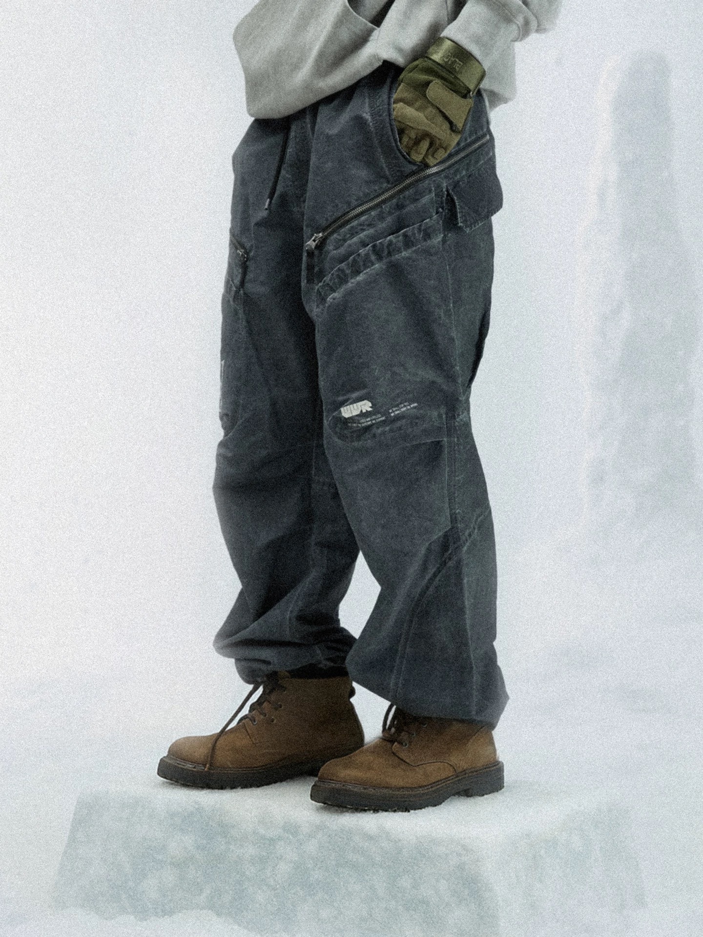 Underverse聯名 吉考斯工業 多口袋水洗做舊休閒長褲