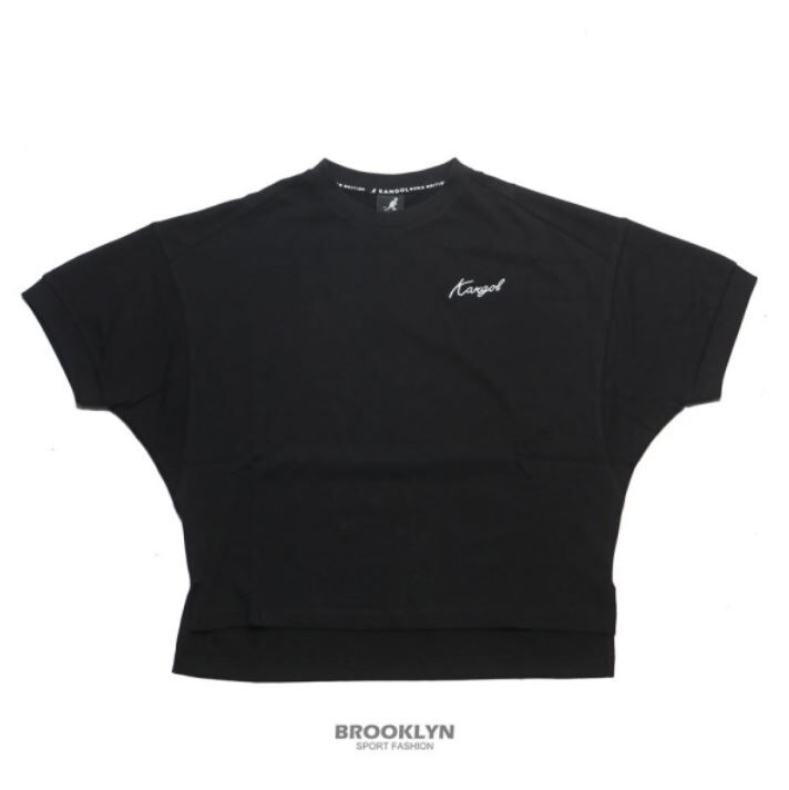 【下殺↘ $399】KANGOL 短T 黑 大寬袖 落肩 短袖 女 6122100420