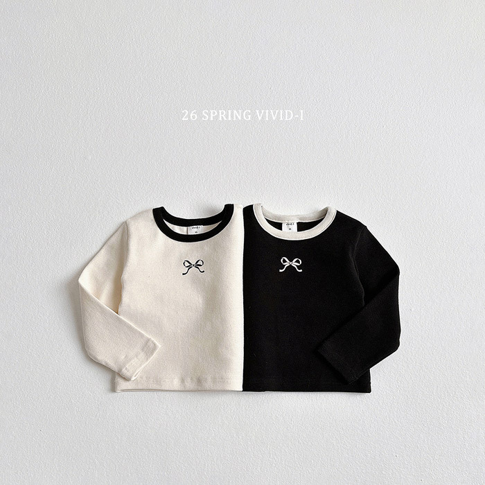 正韓春vividi 兩色蝴蝶結合身上衣