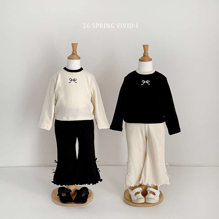 正韓春vividi 兩色蝴蝶結合身上衣