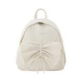 [S] NERDY CORDUROY RIBBON SHIRRING MINI BACKPACK_CREAM_FREE, PNEF25BG040201 (SN509)