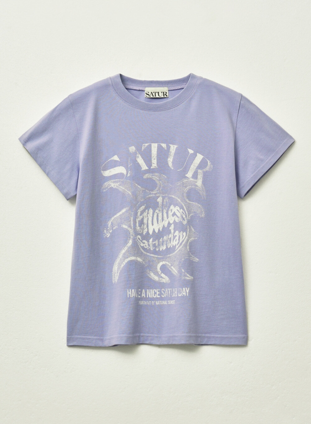 Satur｜(W) Sun Retro Graphic T-Shirt  SA252WTS04 [2 colors]