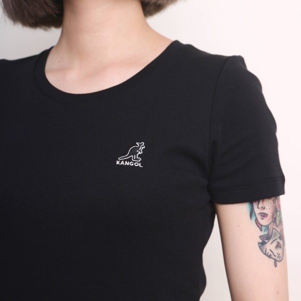 【下殺↘ $399】KANGOL 短T 多色 彈性 側胸LOGO 短袖 小LOGO 修身T恤 女 61221005-