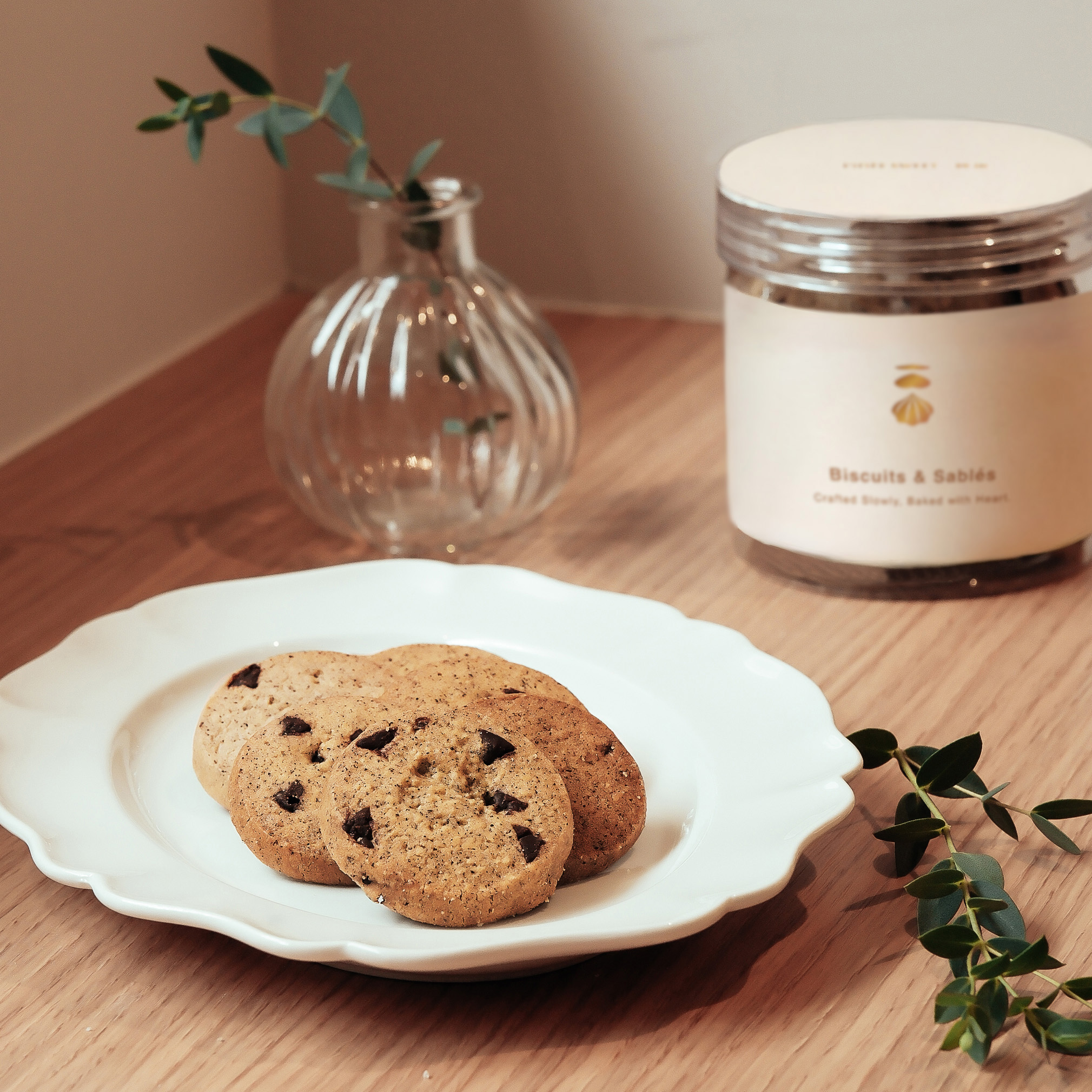 【兩件折50元】伯爵巧克力豆法式手工餅乾