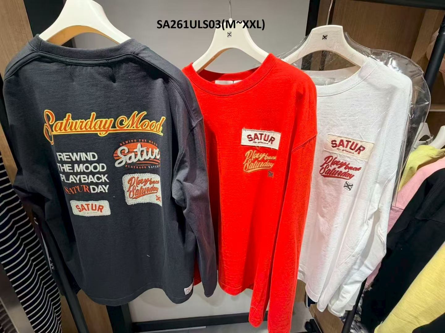 Satur｜26官網未上架新款 Saturday mood long sleeve SA261ULS03 [3 colors]