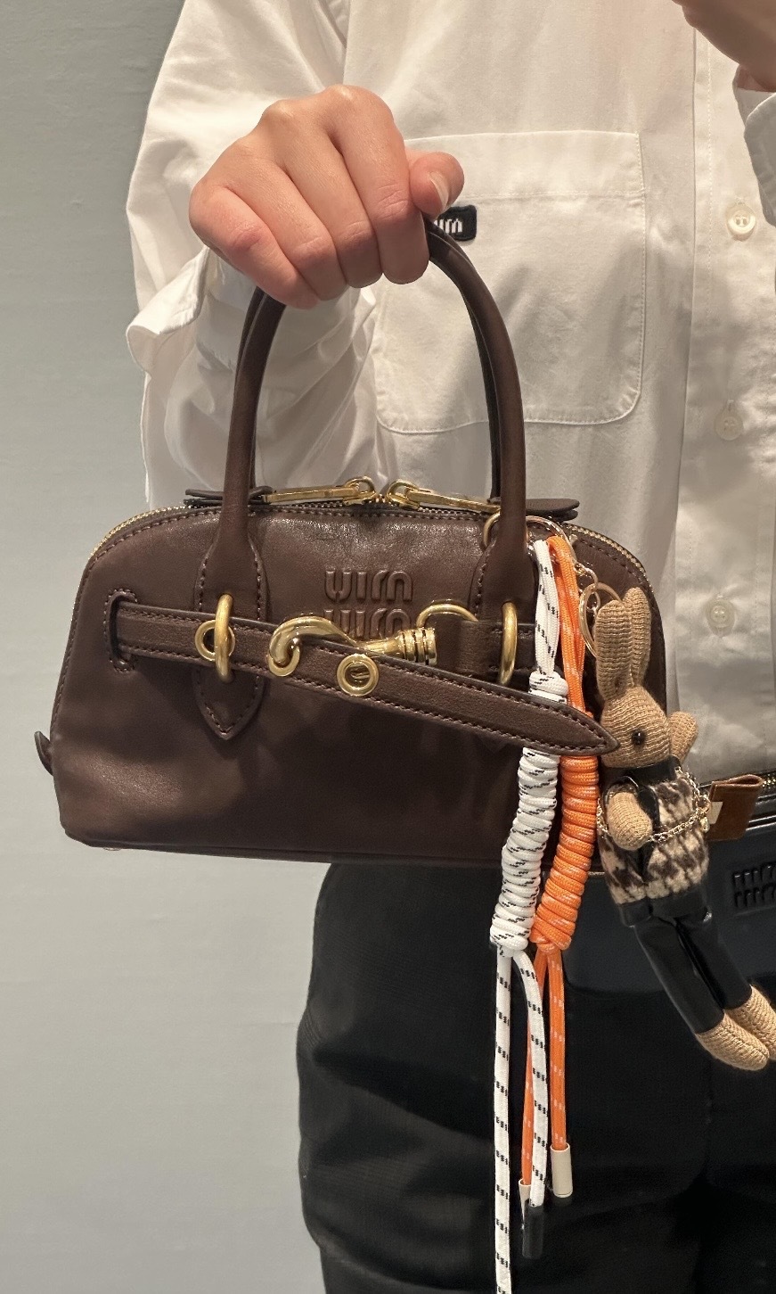 【2色入】MIUMIU Aventure mini nappa leather bag