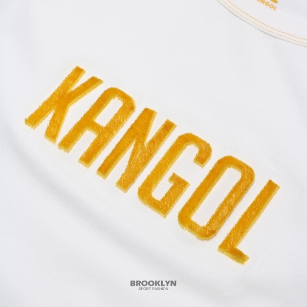 【下殺↘ $399】KANGOL 短T 白色 立體 紙絨 不收邊 短版 女 6122100800
