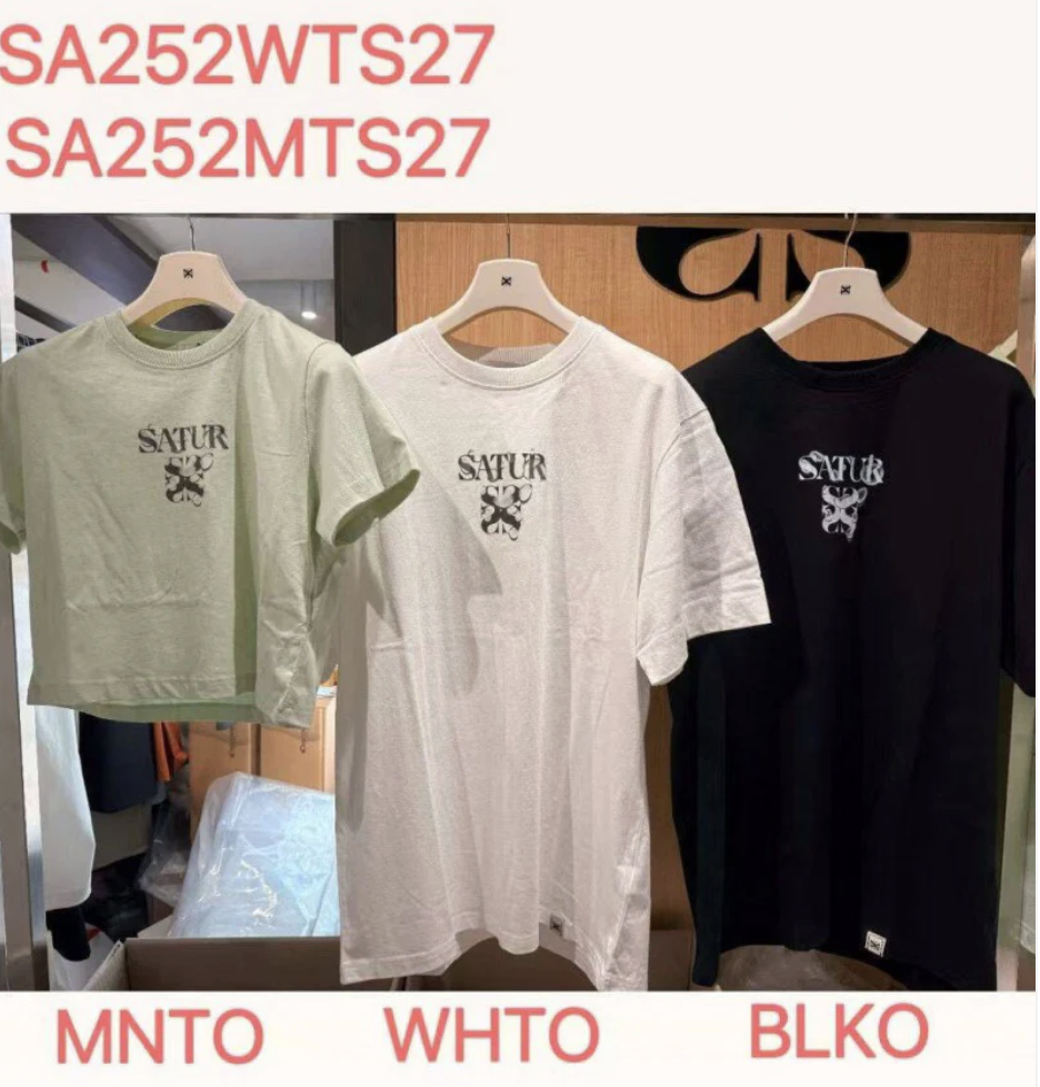 Satur｜必買25折扣款🌟極少庫存🌟｜男女寬鬆長款Satur Ink Spread T-Shirt  SA252MTS27 [3 colors]
