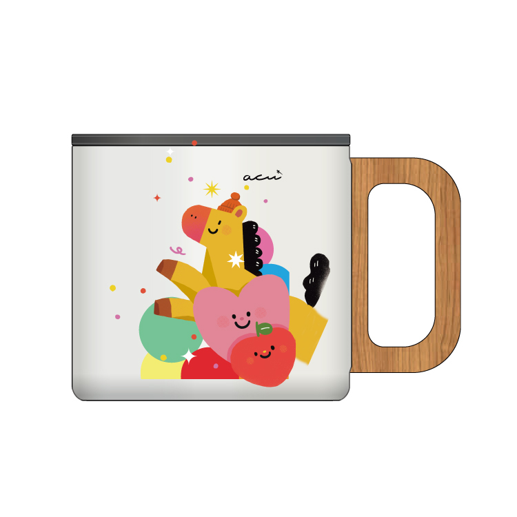 【幸福加馬】原木不鏽鋼馬克杯/溫暖的實木手柄/雙層不鏽鋼保溫保冰/居家戶外皆適合使用