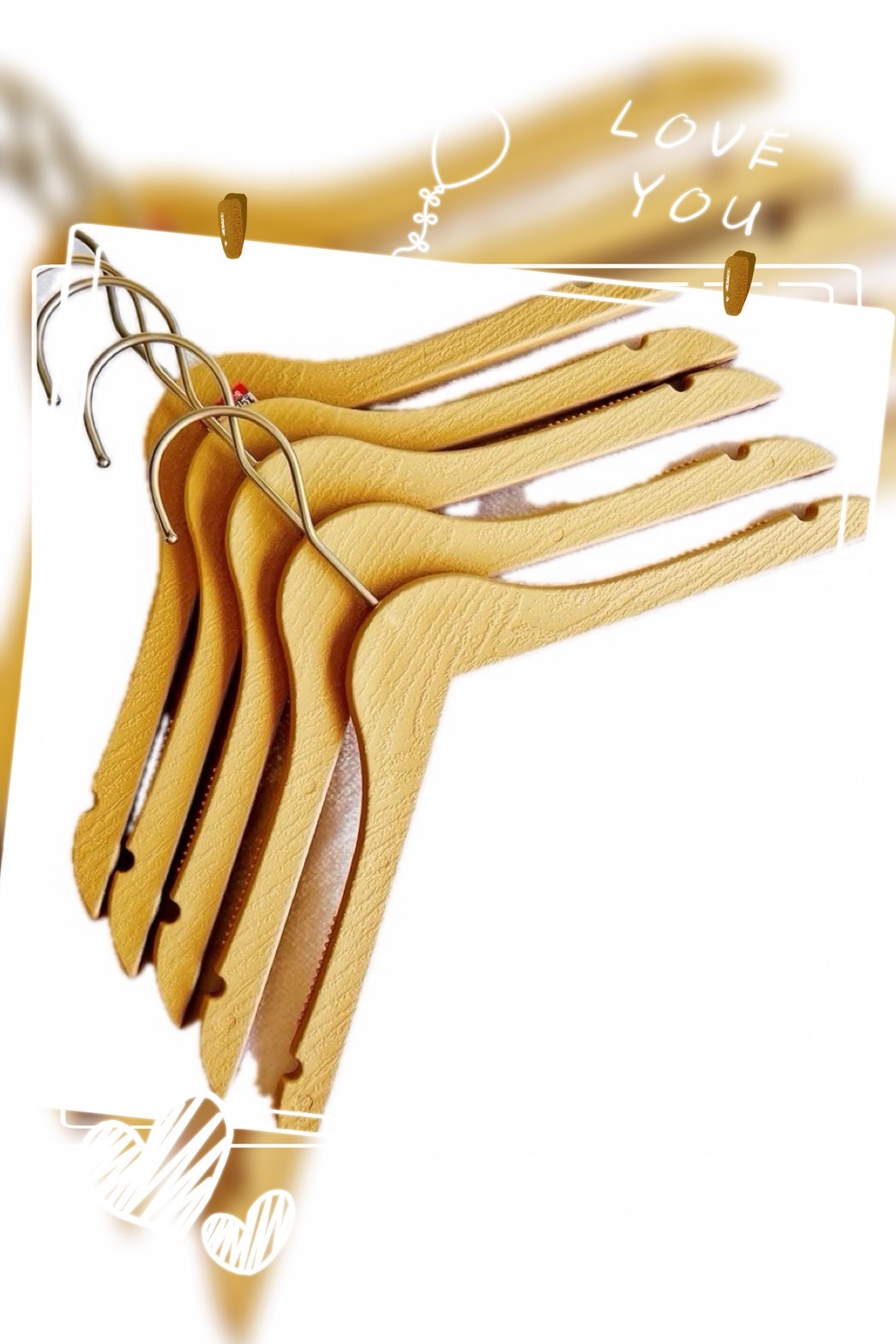 🪵 木紋衣架 / 木紋褲夾 🪵