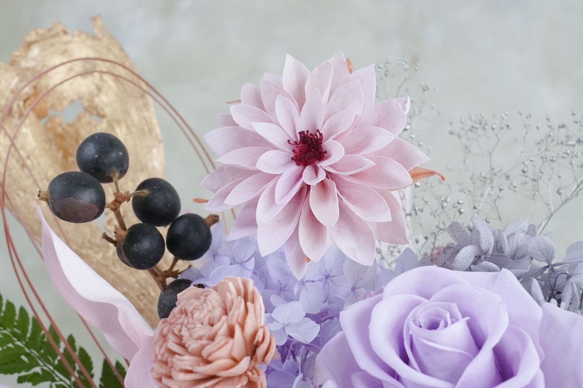 維多利亞的秘密,紫色玫瑰永生花,開幕盆花,永生花盆栽,開幕永生花推薦23