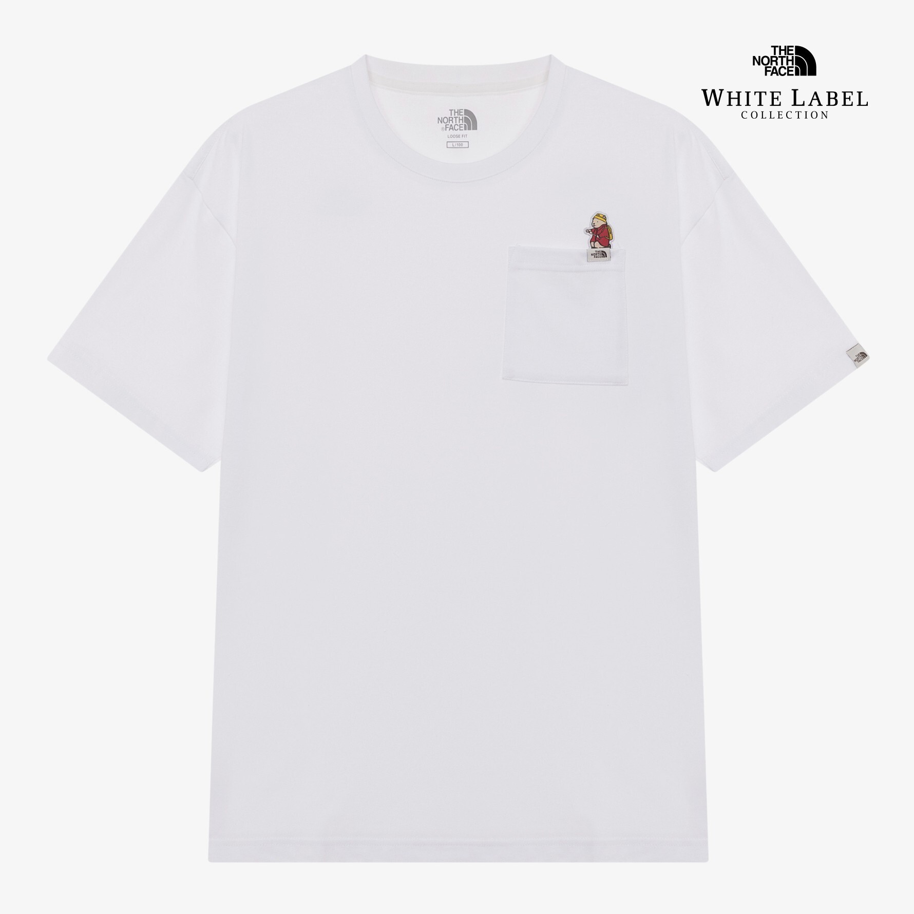 【OWN】The North Face 夏季 短袖 上衣 口袋 小丑魚 熊熊 樹懶 不分男女 白標 黑色 白色 燕麥灰