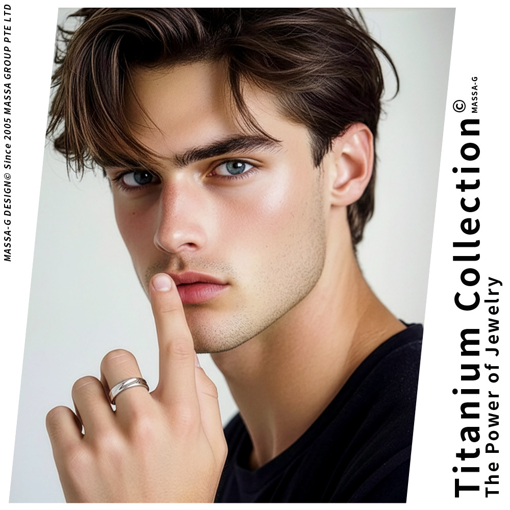 MASSA-G 純鈦系列【鈦金流光】金屬鍺鈦金男戒