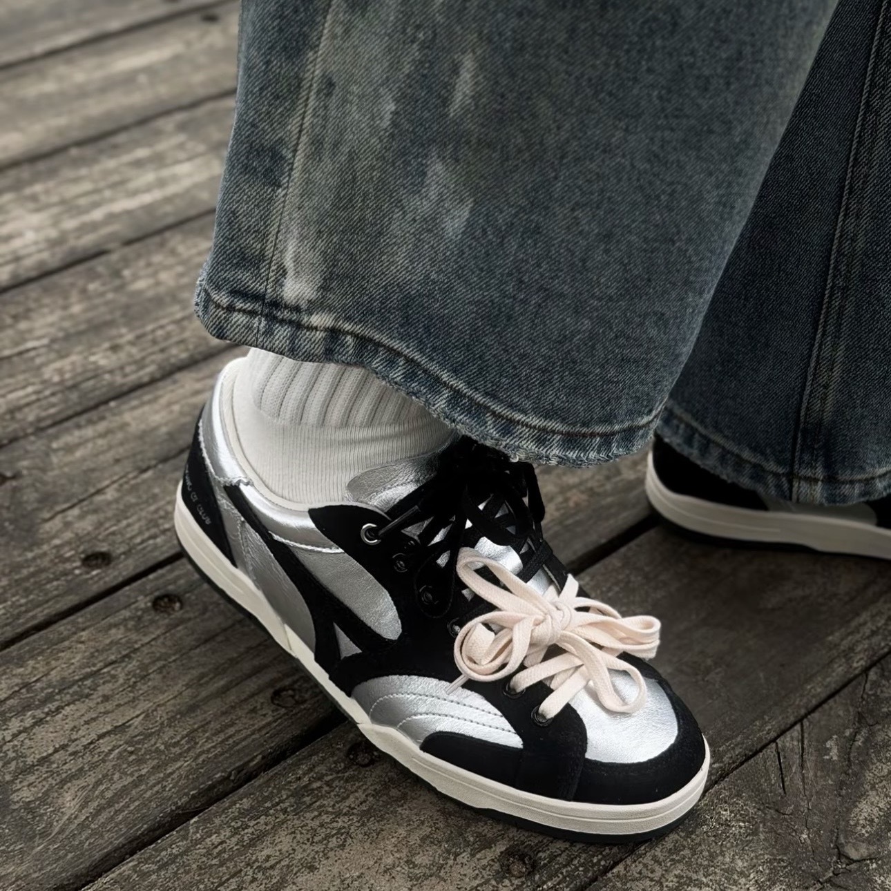 MIZUNO CT CLUB 黑銀 復古拼色 雙鞋帶 板鞋 薄底鞋 美津濃 D1GH261013