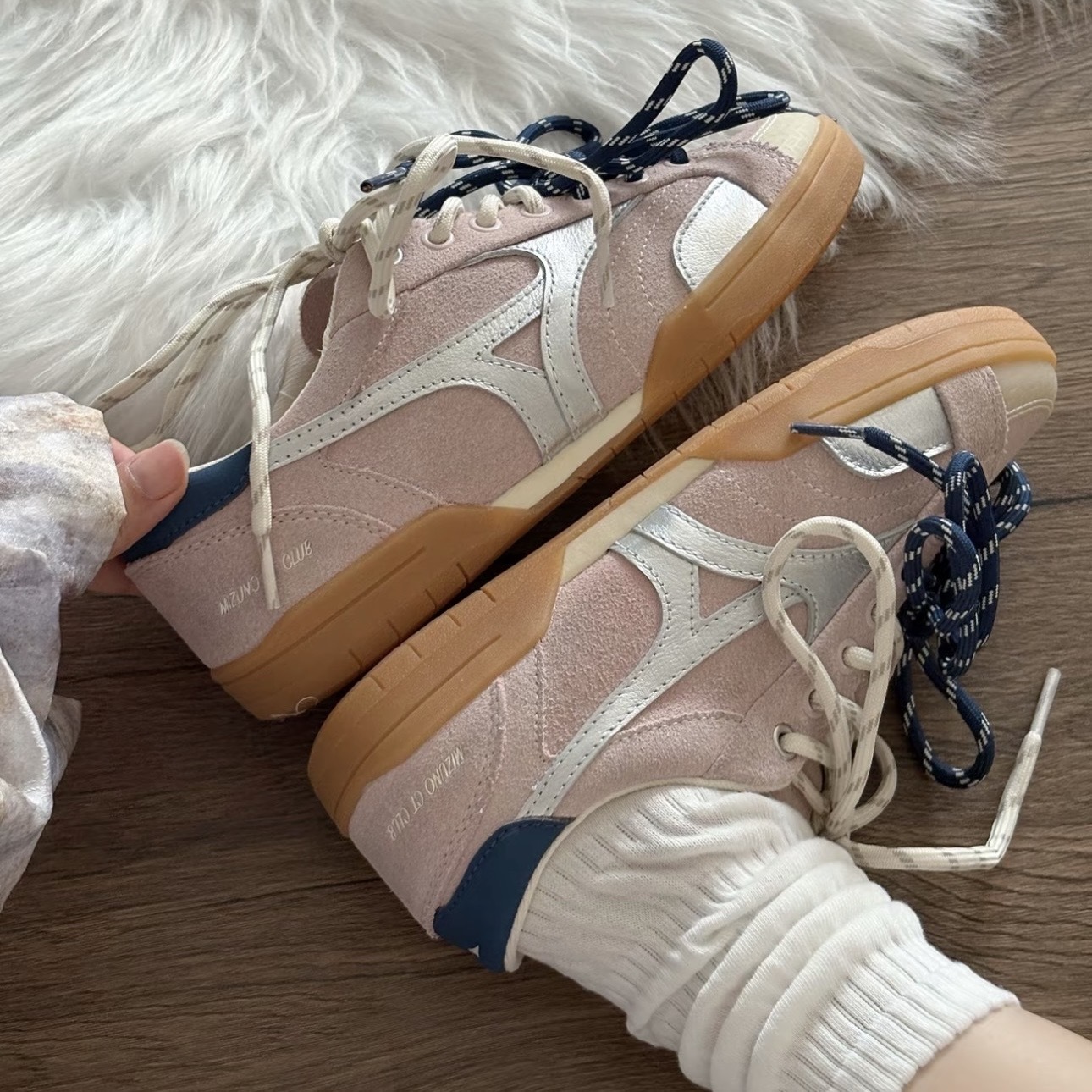 MIZUNO CT CLUB 粉紫 雙鞋帶 復古拼色 雙鞋帶 板鞋 薄底鞋 美津濃 女鞋 D1GH261009