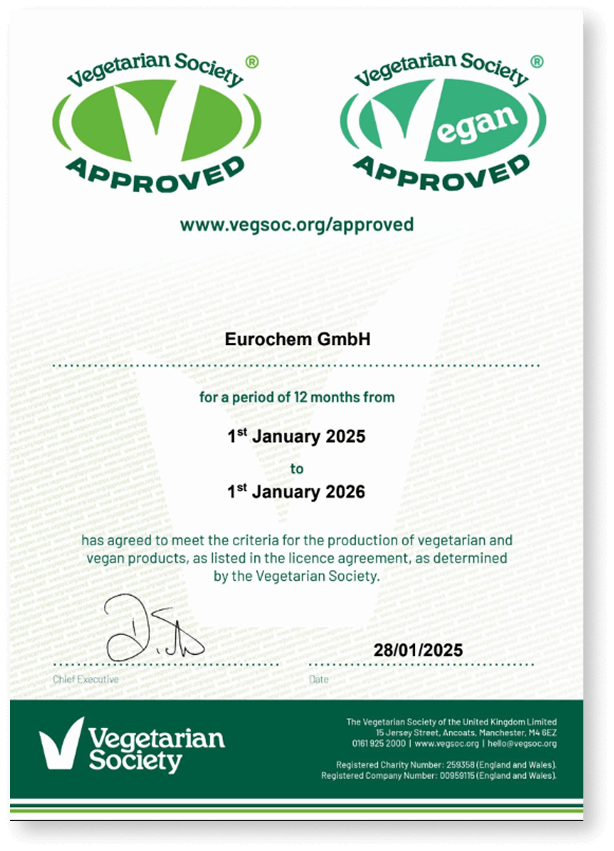 豐傑蕎麥維生素D，英國素食協會認證書