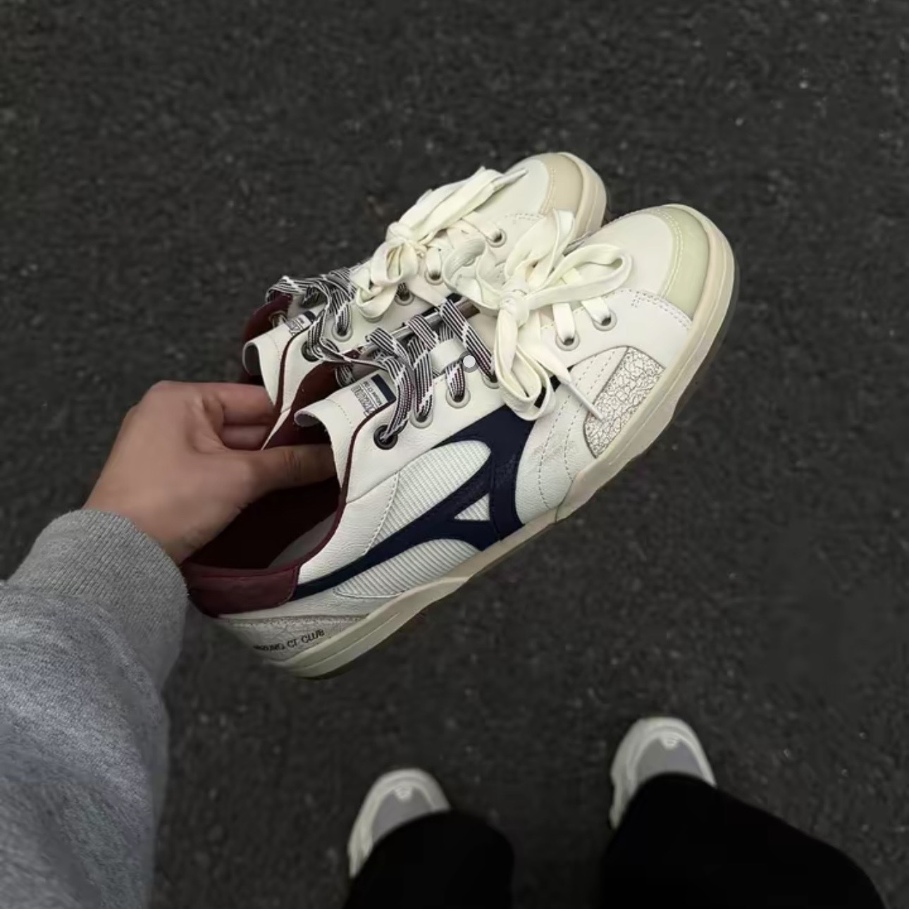 MIZUNO CT CLUB 淺米黃 雙鞋帶 復古拼色 雙鞋帶 板鞋 薄底鞋 美津濃 D1GH261010