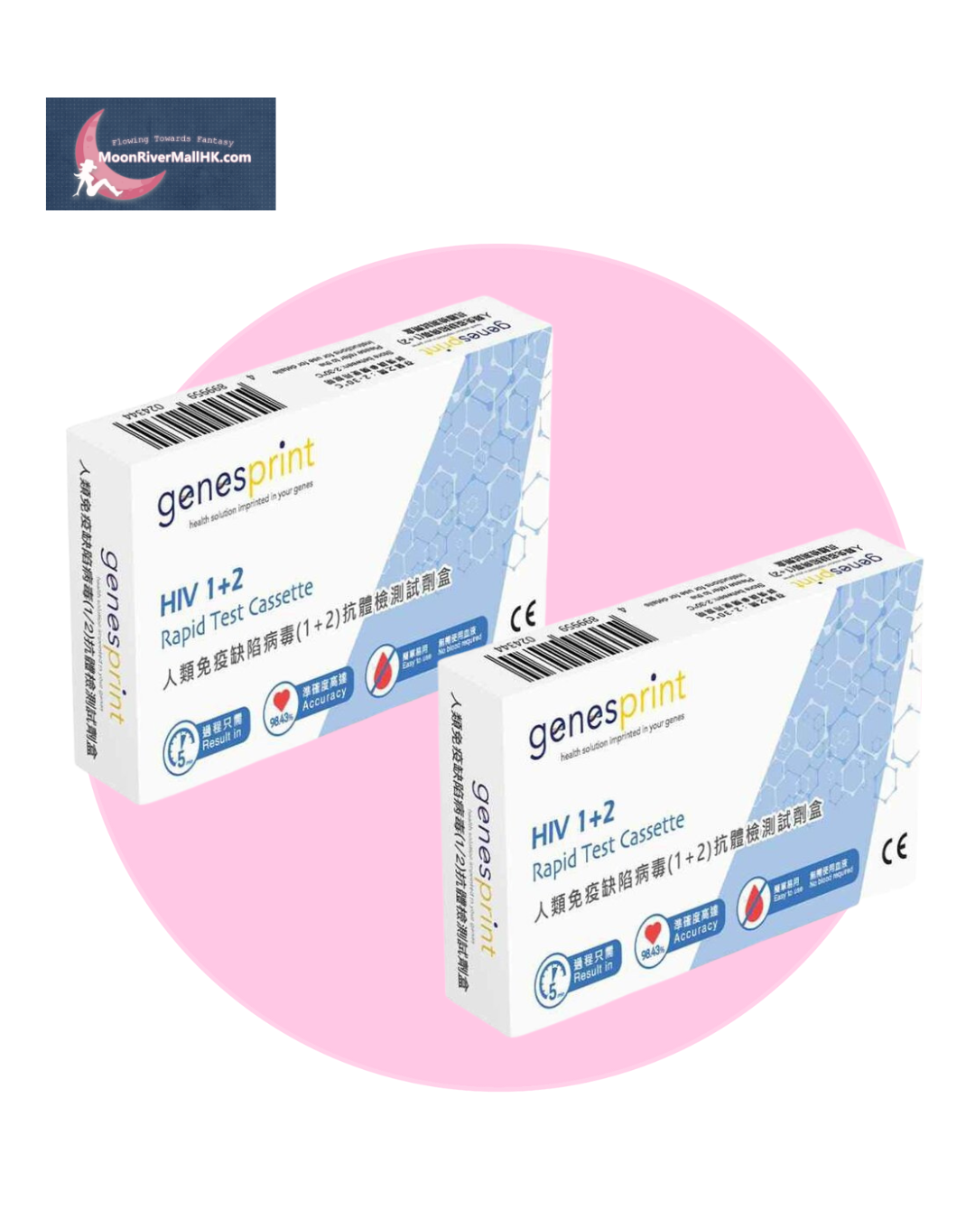 GenesPrint HIV 1+2 Rapid Test Cassette plus 2