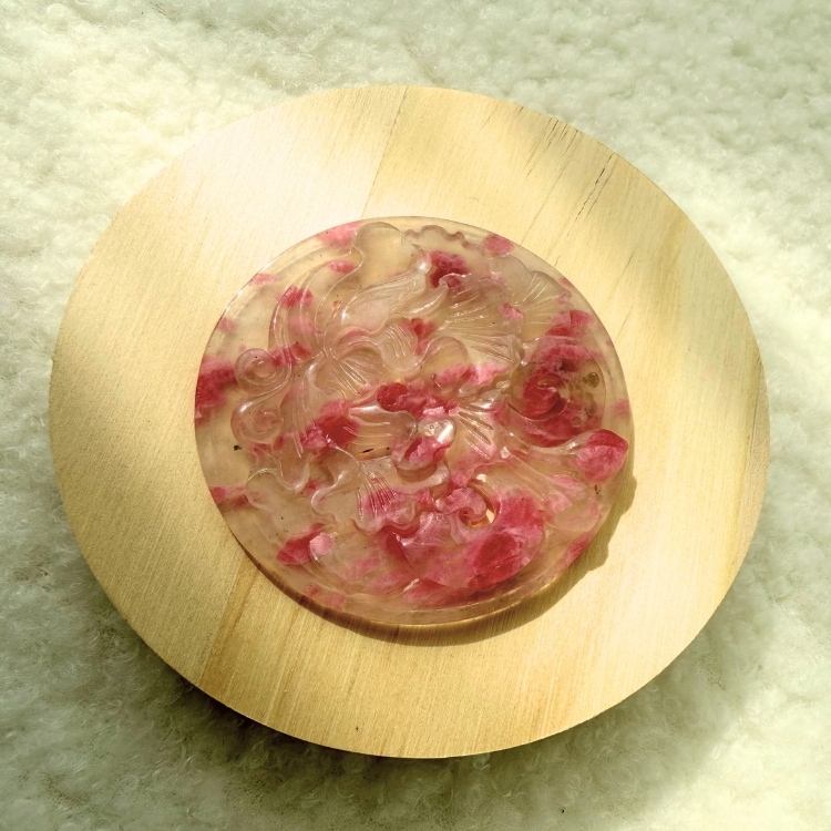 薔薇輝石 玫瑰石 吊墜 天然石水晶 療癒創傷 招愛情桃花