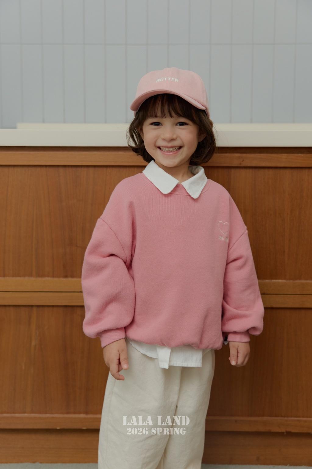 韓國🇰🇷 LALA LAND 刺繡愛心大學T(XS-XL)