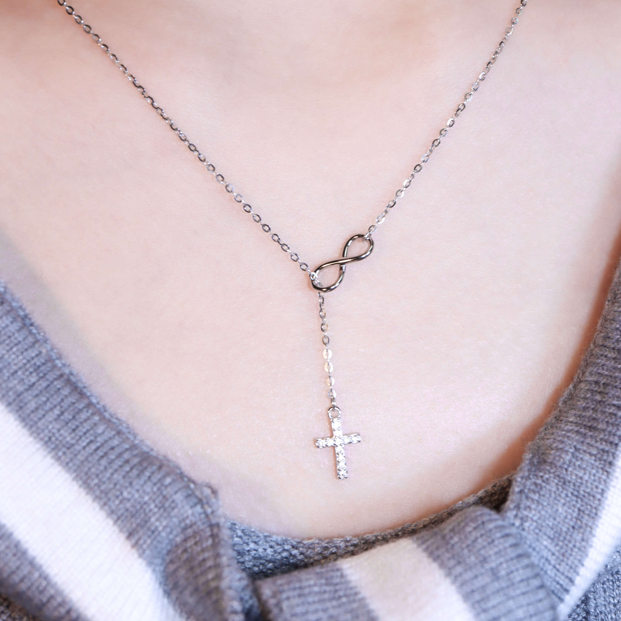 | 925純銀・白金 | 永遠相信項鍊 | NE1577 |