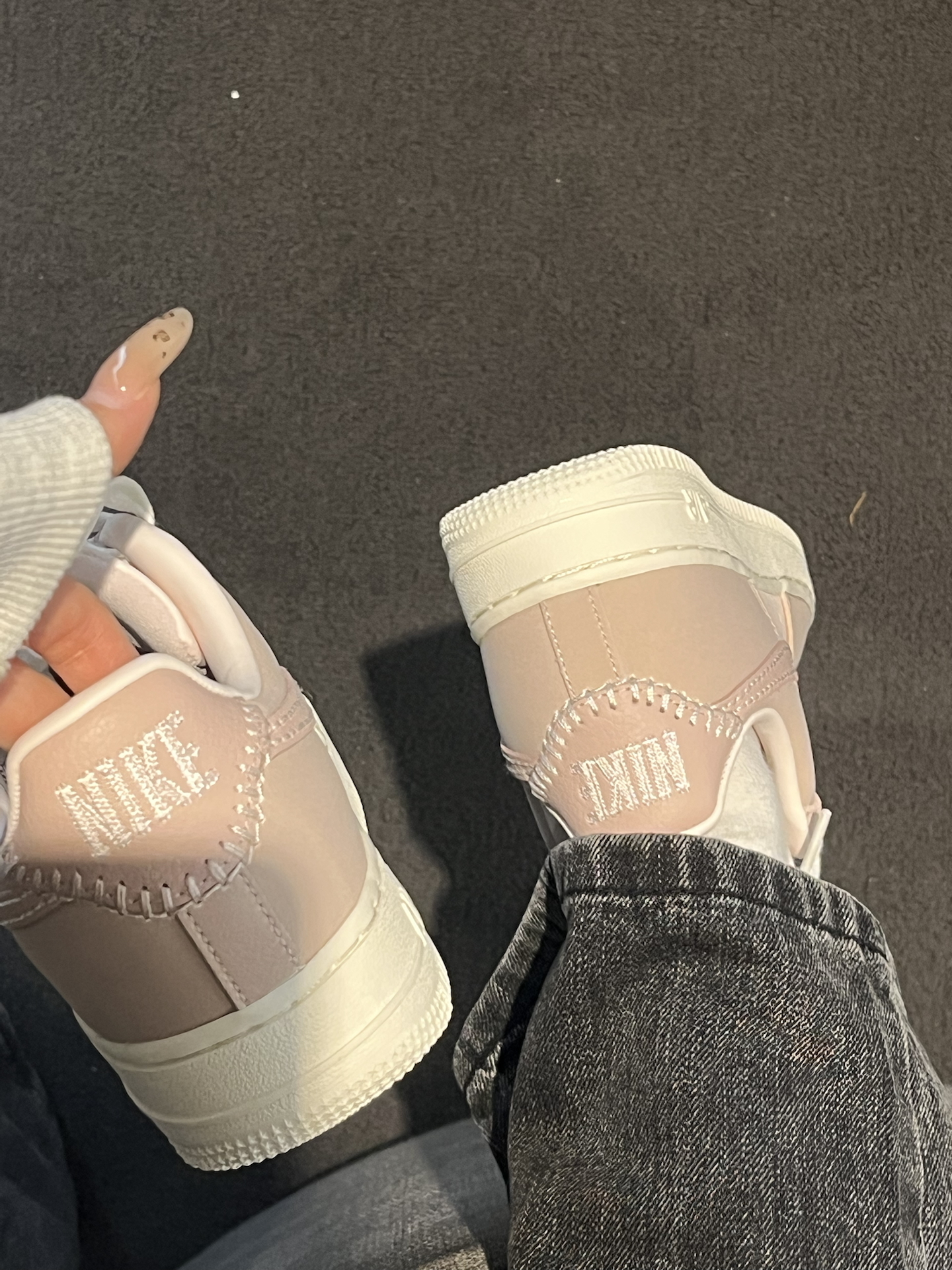 代購-Nike Air Force 1'07 FORCE 豆沙粉流蘇 車縫線 IB4654-661