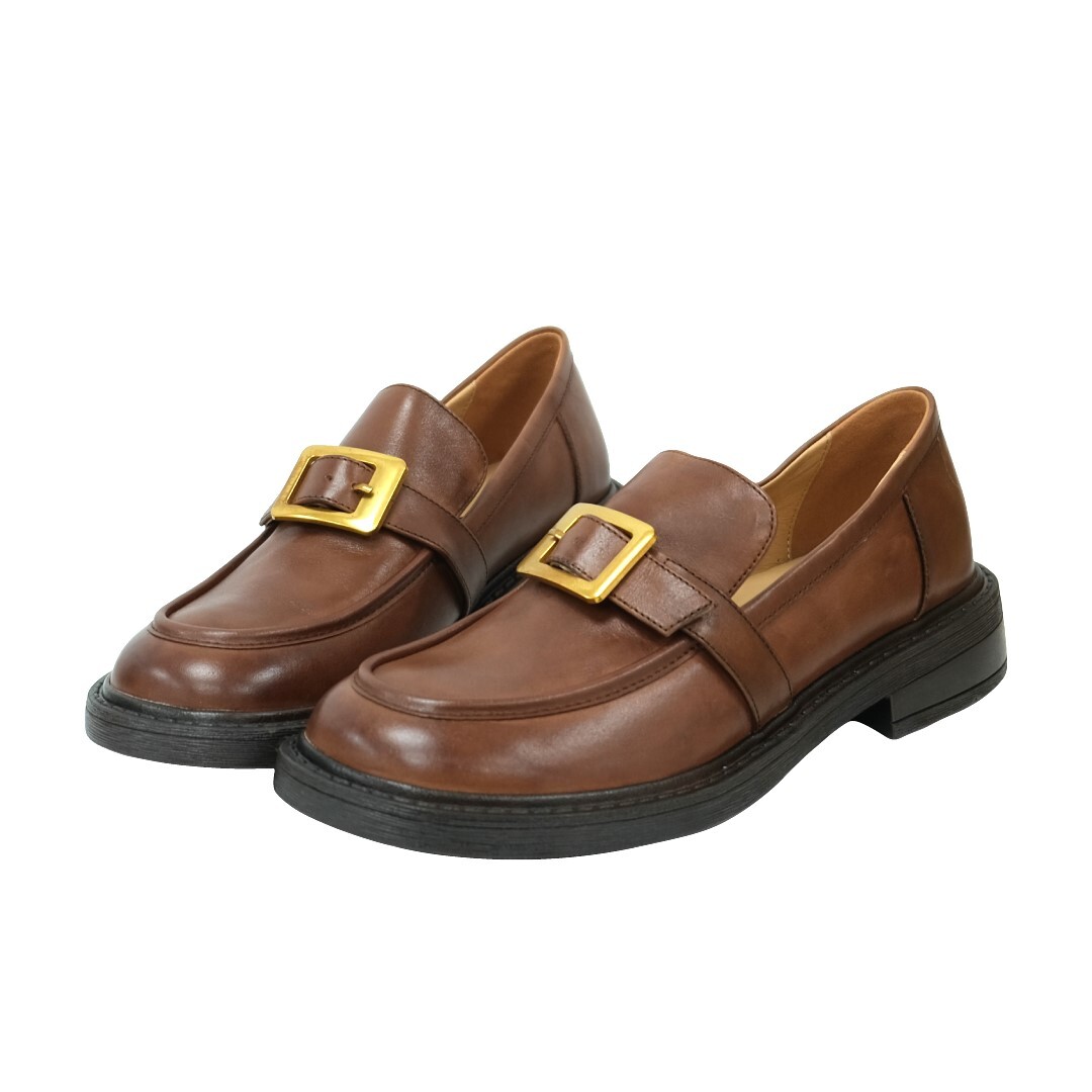 (現+預) 英倫皮帶扣樂福鞋- 2色