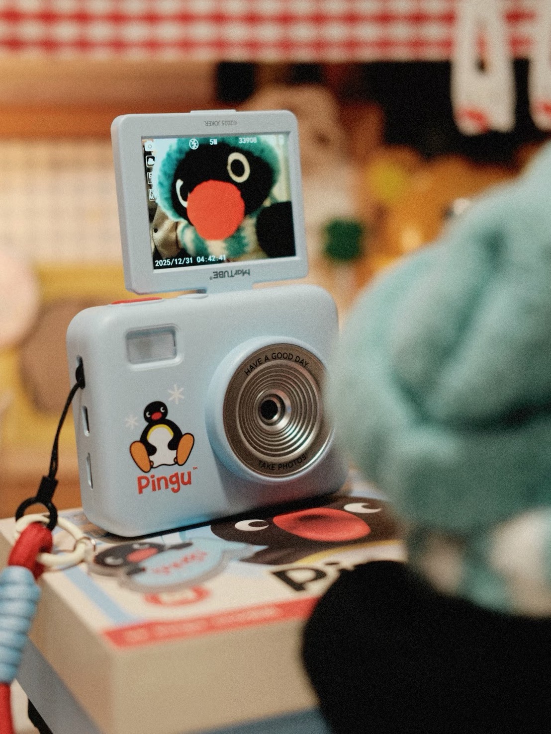 【預購】PINGU 企鵝家族 CCD 翻轉 禮盒 復古 濾鏡 寶寶藍 相機